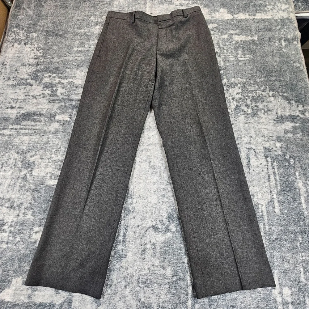 Banana Republic Dress Pants Mens 31x30 Gray Straight Leg Stretch Trousers Office